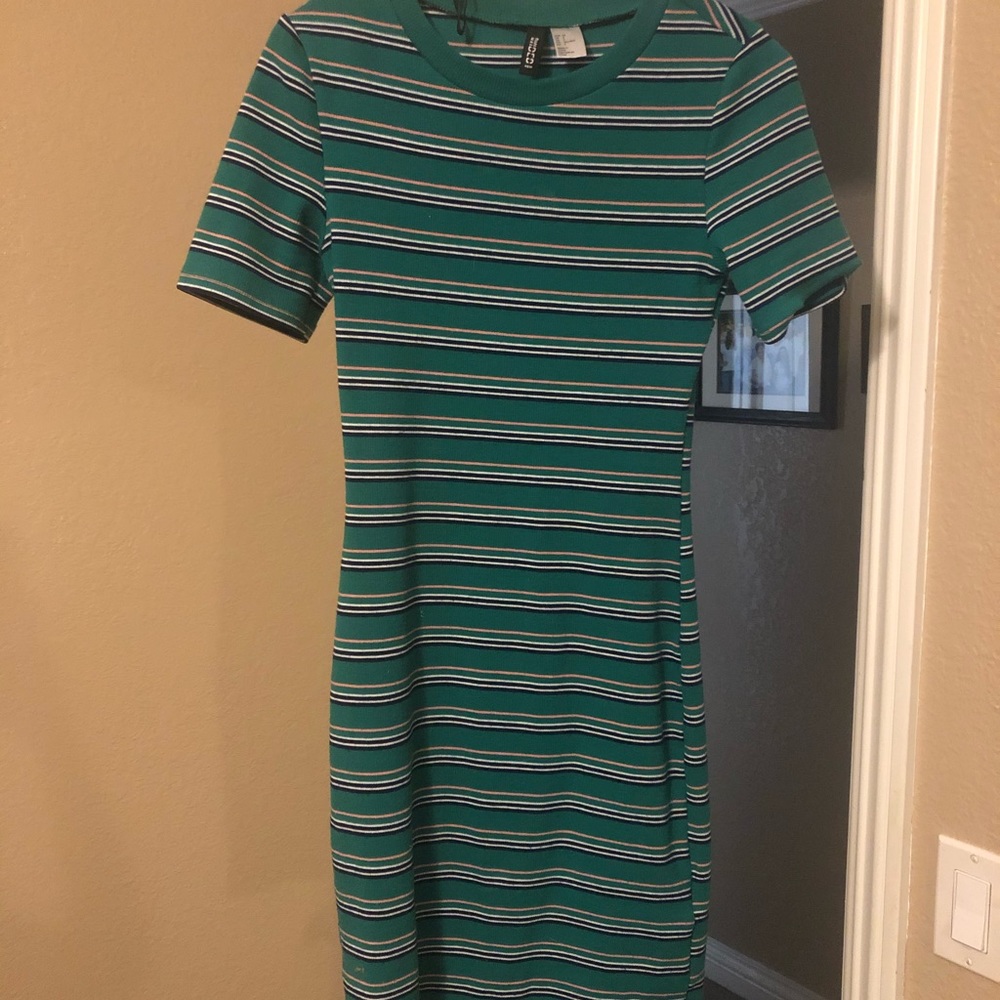Green Striped Dress